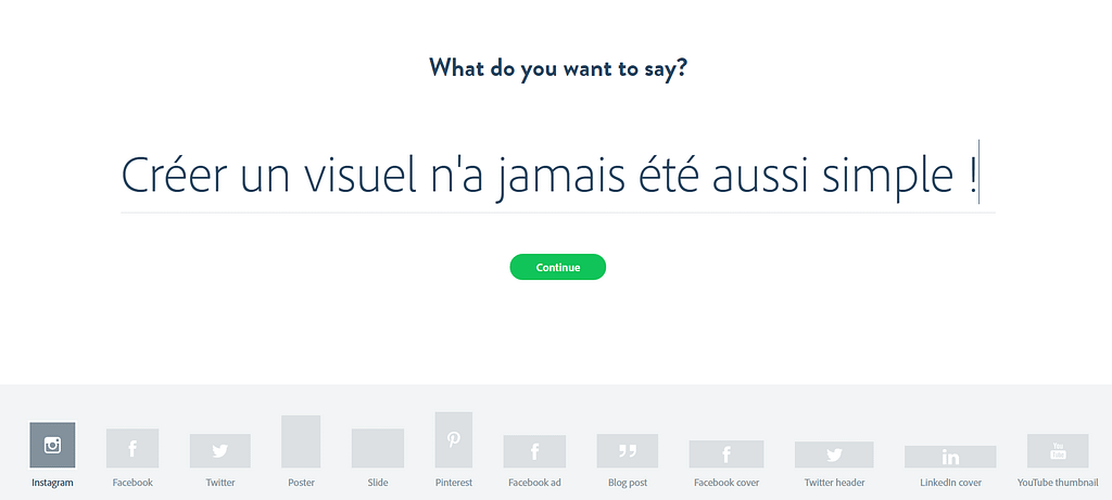 Créer un visuel avec Adobe Spark 1 adobe spark post