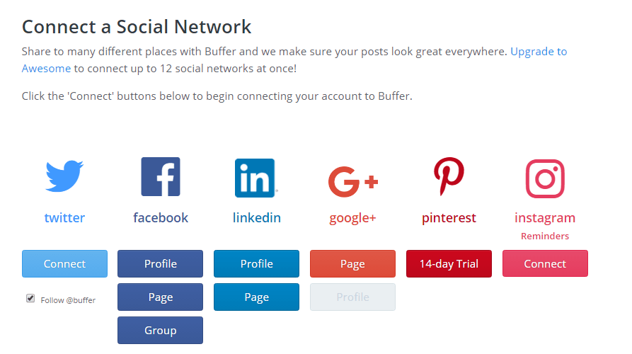 Buffer ou mon outil préféré pour planifier mes publications 3 Buffer snapshot connection